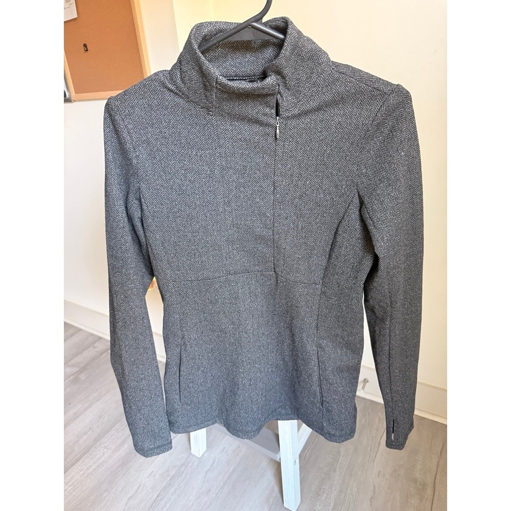 Kyodan petite small black mix Warmhand Mock Neck Shirt - Zip Neck, Long Sleeve